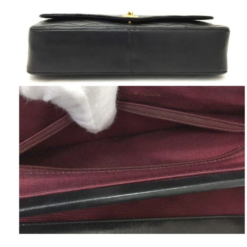 100% Auth CHANEL Quilted Matelasse CC Lambskin Bag - Picture 7 of 8